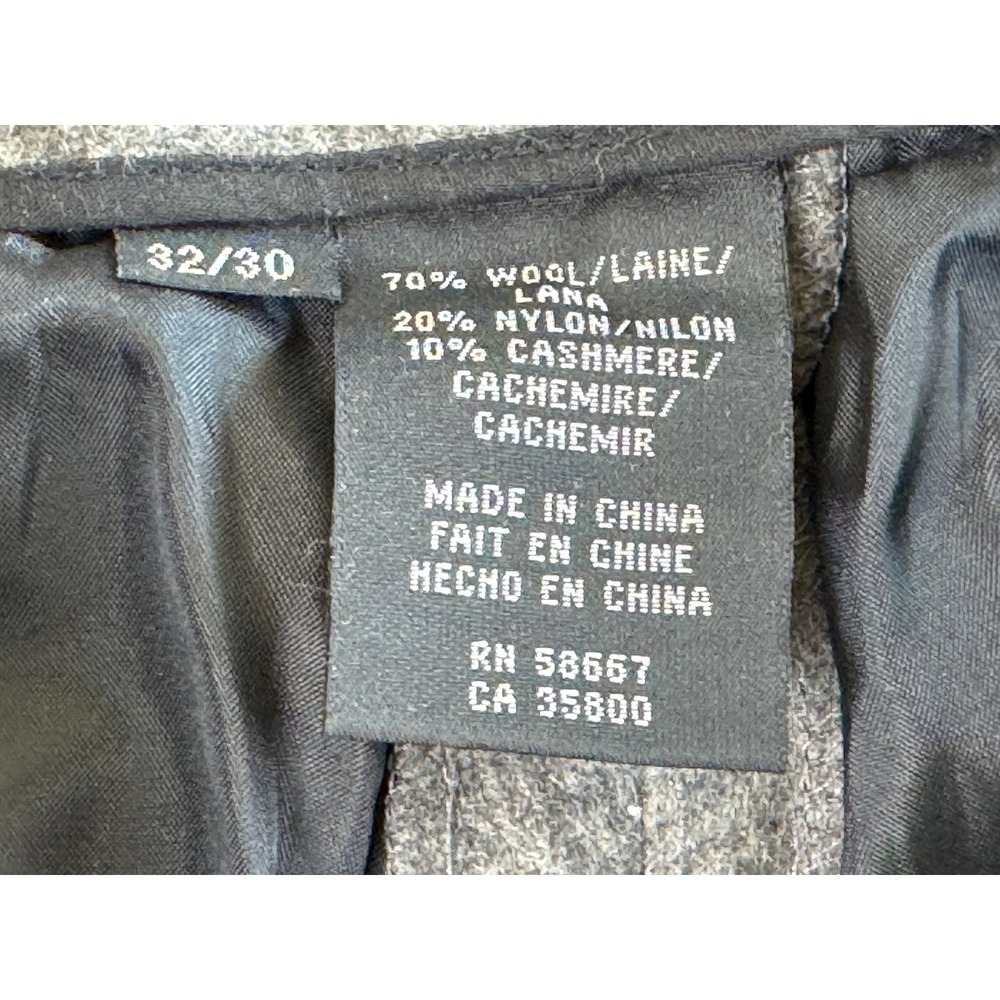 Kenneth Cole Pants‎ 32 Gray Wool Cashmere Blend Dress (actual 30x28.5) - Picture 8 of 12